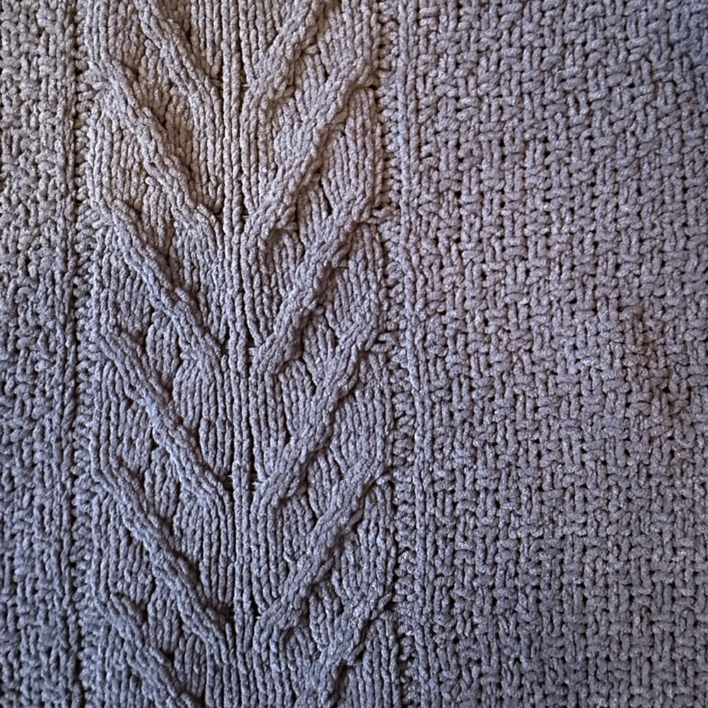 Dark blue chenille sweater